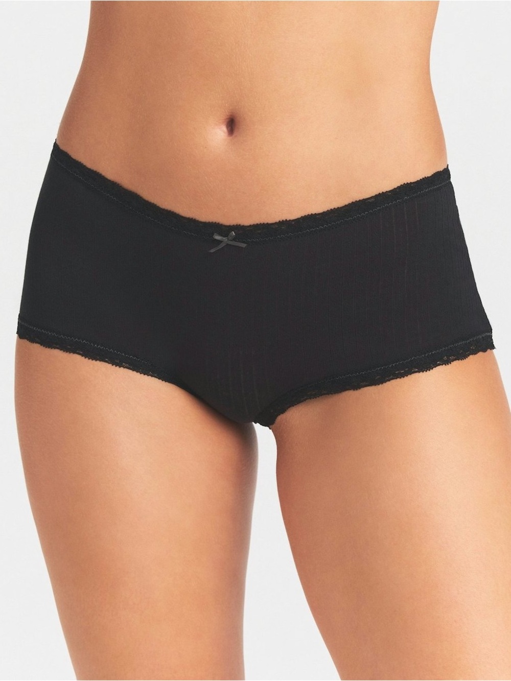 NWT SKIMS Lightweight Cotton Pointelle Lace Trim Brief Sz XL